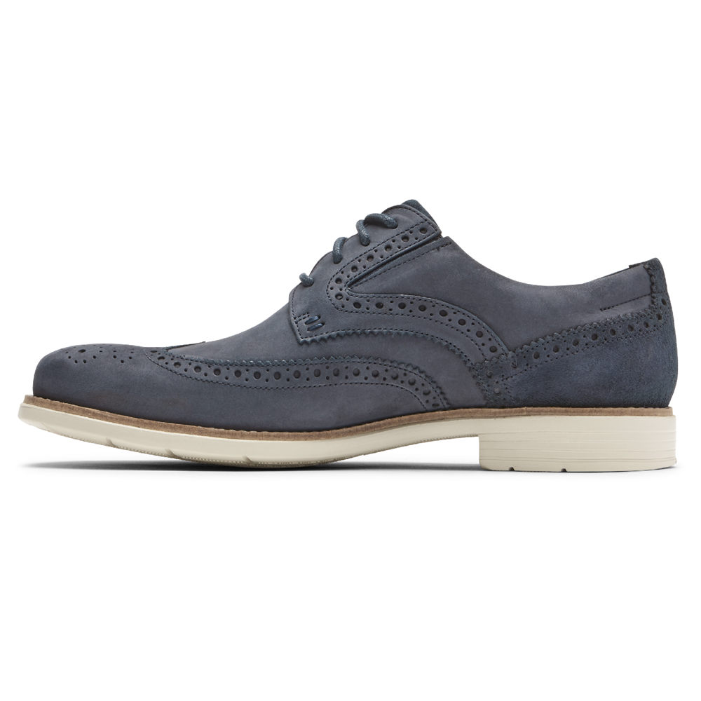 Tenis Rockport Homem Azuis - Total Motion Classic Dress Wingtip - 73561UFZV